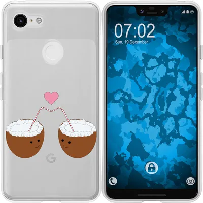 Produktbild von PhoneNatic Case kompatibel mit Google Pixel 3 XL Silikon-Hülle Sommer Coconuts M3
