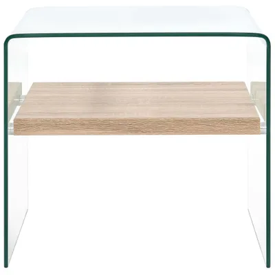 Zdjęcie produktu dla vidaXL Stolik kawowy przezroczysty 50×50×45 cm szkło hartowane