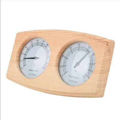 Produktbild von Hygrometer – Holzhygrometer – Doppeltischhygrometer-Thermometer Saunaausrüstung
