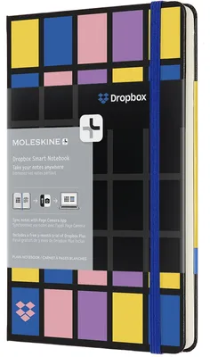 Produktbild von Notizbuch Smart Dropbox Connected Large A5 blanko Hardcover schwarz.