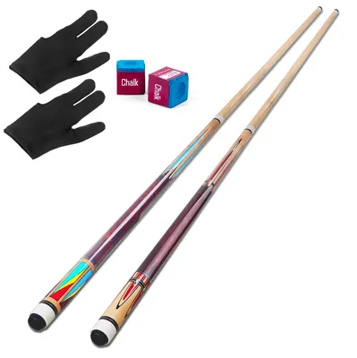 Produktbild von Billardqueue Poolqueue Pool-Queue - 147 cm - 2 Stück - 18 bis 21 oz - Ahornholz