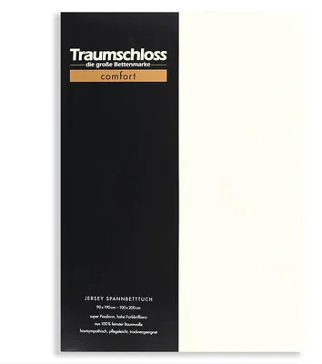 Produktbild von Traumschloss Comfort Jersey Spannbettlaken 90-100 x 200 cm schnee 100% Baumwolle