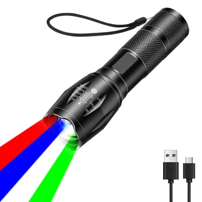 Obrázok produktu pre 4-v-1 LED baterka - Nabíjateľná multifunkčná baterka s fokusom