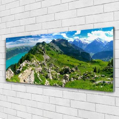 Produktbild von Acrylglasbilder 125x50 Wandbild Druck Gebirge Natur