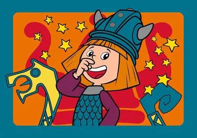 Produktbild von Wickie Kinderteppich 133cm x 95cm Vikinger Vicky Teppich