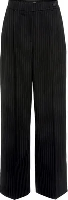 Produktbild von LASCANA Palazzohose mit Nadelstreifen und weitem Bein aus weicher We schwarz-braun gestreift Größe 42
