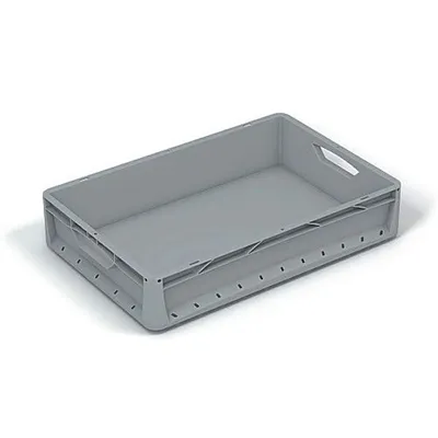 Produktbild von Eurobehälter 600x400x120mm Lightline grau | Stapelbehälter