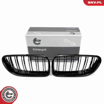 Obrázek produktu pro grill BMW komplet L+P, podwójna listwa, czarny połysk, BMW 6 F06/F12
