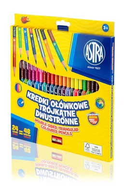Produktbild von Astra Dreieckstifte 24 Stück = 48 Farben AS312116004