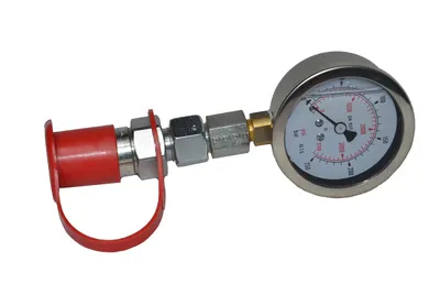 Produktbild von Hydrauliktester/Manometer 0-250 bar mit Steckkupplung und Staubkappe