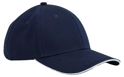 Image de Beechfield - Casquette « EarthAware » avec visière sandwich FK1957 (taille unique) (bleu foncé/blanc)