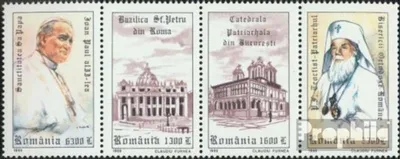 Produktbild von Briefmarken Rumänien 1999 Mi 5410-5413 Viererstreifen (kompl.Ausg.) postfrisch Papst Johannes Paul II.