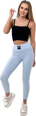 Produktbild von Gerippte Leggings mit hoher Taille in Blau