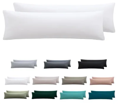 Zdjęcie produktu dla Poszewka na poduszkę dla osób śpiących na boku, 40 x 145 cm, biała, zestaw 2 sztuki, mikrofibra