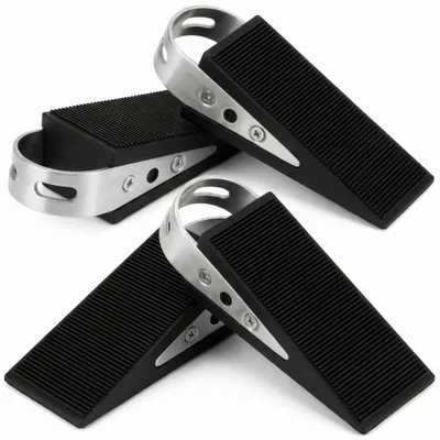 Imagen del producto de Solidchoice - Juego de 4 topes de goma para puertas con base antideslizante