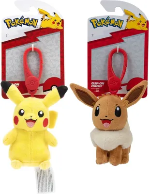 Produktbild von optimized_title": "Jazwares Pokémon Plüsch-Schlüsselanhänger Clip-On, ca. 10 cm, ab 2 Jahren