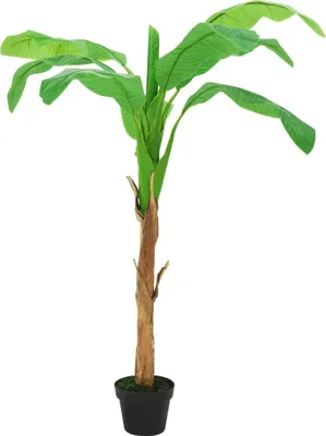 Produktbild von The Living Store Künstlicher Bananenbaum mit Topf 180 cm Grün