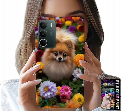 Image de Étui pour Realme C71 4G - Chiot mignon, étui Pomeranian + verre