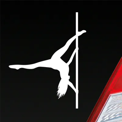 Produktbild von Auto Aufkleber Sexy Girl Tanzen Poledance Strip GoGo Pin Up 12x9 cm Weiss Glanz Sticker Heckscheibenaufkleber