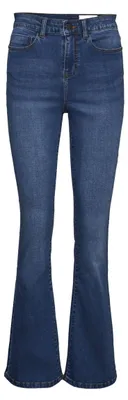 Productafbeelding van Noisy May Damen Nmsallie Hw Flare Vi021mb, jeans, medium blauw denim, maat 29 EU