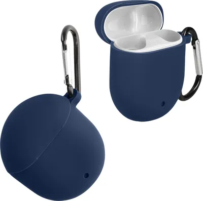 Produktbild von kwmobile Hülle kompatibel mit Google Pixel Buds 2 (2020) Hülle - Kopfhörer Case - TPU Silikon Cover - Schutzhülle in Dunkelblau
