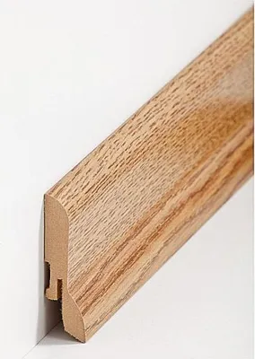 Produktbild von Sockelleiste MDF 20 x 60 x 2500 mm Eiche zum Kleben, Schrauben & Nageln, Klicken MDF-Kern foliert Fußleiste by PROVISTON 2.5 Meter | 1 Stück