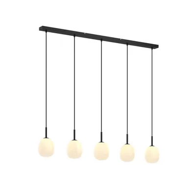 Produktbild von Lindby Pendelleuchte Etiena, 116 cm, 5-flammig, Glas, G9