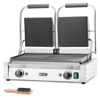 Zdjęcie produktu dla Kontakt Grill Kontaktowy Ryflowany Podwójny 3600W - Hendi 263709