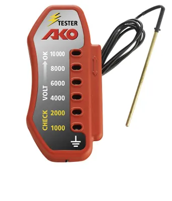 Immagine prodotto di AKO Zaunprüfer rot, 6 Messstufen, batteriefrei, Weidezaun, Tiersicherheit
