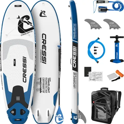 Produktbild von Cressi Travelight ISUP Set 9.2 Weiß/Blau