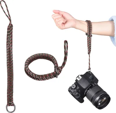 Zdjęcie produktu dla Uniwersalny pasek na nadgarstek do aparatu, 35 cm, pasek na nadgarstek do aparatu, pasek do lustrzanek i bezlusterkowców, paski dla fotografów, szybkozłączka