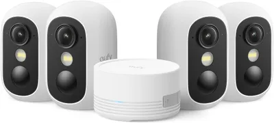 Obrázok produktu pre Eufy Cam C35 4-Cam Kit, IP bezpečnostná kamera, Vnútorné a vonkajšie, Bezdrôtový, Strop / stenua / stôl, Biela, IP67