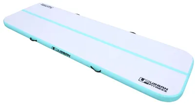 Produktbild von Urban Fitness Gymnastik-Trainingsmatte, aufblasbar – Mintgrün/Grau – 300 x 100 x 10 cm
