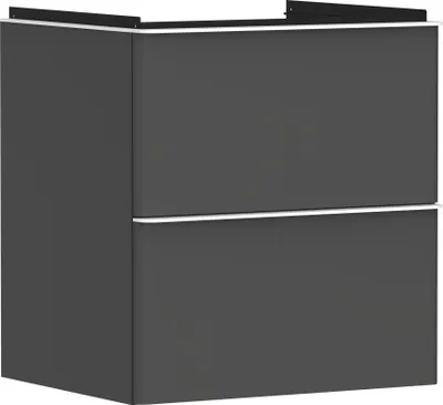 Produktbild von Waschtischunterschrank Xelu Q 580x605x475mm diamantengr ma Gri mweiß diamantengrau matt Griff mattweiß