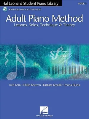 Obrázok produktu pre Hal Leonard Adult Piano Method - Book 1 Lessons, Solos, Technique and Theory with Online Audio Access and Playback+ Features
