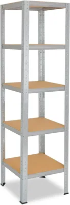 Produktbild von Home 200x50x50 cm Schwerlastregal in verzinkt mit 5 Böden und 175 kg Traglast pro Boden