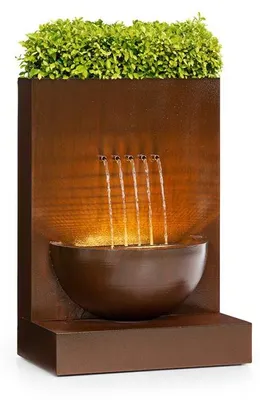 Obrázok produktu pre Blumfeldt Windflower fontána, 11 W, 750 l/h, LED pás, pozinkovaný kov, hnedá