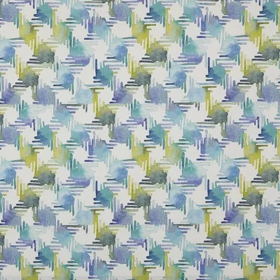 Stoff 100x280 cm, Bio-Baumwolle, Karo Blau/Grün, 1 Meter