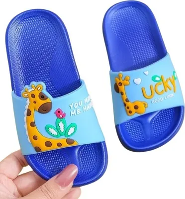 Produktbild von Kinder Badeschuhe Badelatsche Sandale Slipper Hausschuhe Lucky Blau Gr.30/31