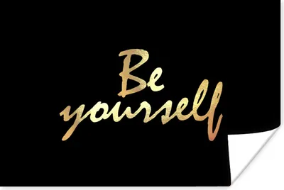 Produktbild von MuchoWow® Poster Zitate - Selbstvertrauen - Gold - Schwarz 60x40 cm - Schlafzimmerdekoration
