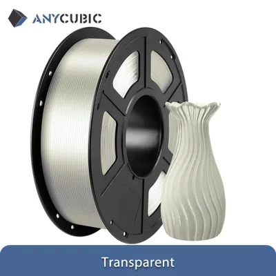 Obrázok produktu pre Filament PLA – filament pre 3D tlačiarne – 1,75 mm – cievka 3 kg – pre 3D tlačiarne FDM – priehľadný