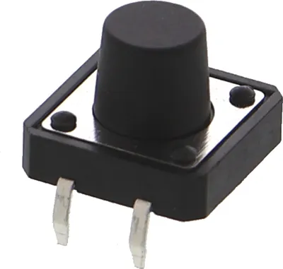 Produktbild von Taster mit farbigem Knopf - 12*12*6mm / 12*12*9mm Farbe: 12*12*9mm - Schwarz