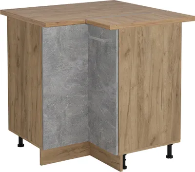 Produktbild von Eckunterschrank Vicco R-Line Beton 75.6 cm , AP Eiche, Model 53853