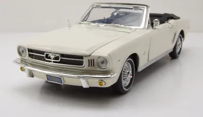 Produktbild von Motormax 73145W Ford Mustang Cabrio 1964 1/2 weiß 1:18