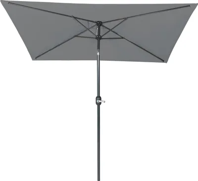Produktbild von Sonnenschirm Balkon 2,3x1,3 m rechteckig knickbar mit Kurbel UV-Schutz grau paramondo parajuna