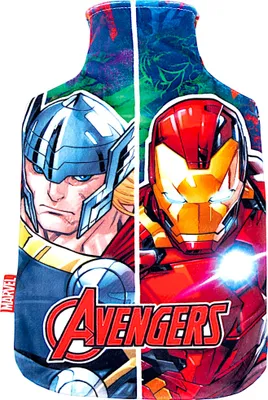 Produktbild von Avengers Wärmflasche 1,5 L mit Weichem Bezug- Kinder Wärmflasche /Bettwärmer