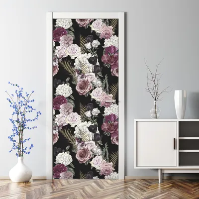 Produktbild von Dekorative Türtapete selbstklebend Klebefolie Türposter Natur Blumen 70 x 200 cm