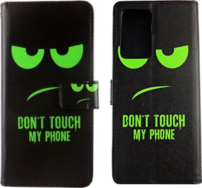 Zdjęcie produktu dla Etui na telefon Samsung Galaxy Note 20 Ultra z klapką i kieszenią na kartę Nie dotykaj mojego telefonu
