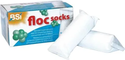 Immagine prodotto di Floc Socks, flocculante per piscine, 8 x 125 g, per impianti di filtraggio a sabbia, acqua limpida