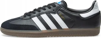 Produktbild von Adidas Samba GW3159 Skateschuh aus Leder und Veloursleder mit Adituff-Zehenschutz, Schwarz